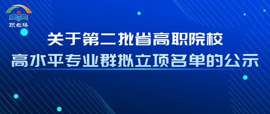 关于第二批省高职院校高水平专业群拟立项名单的公示